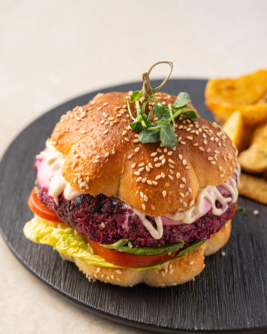 Beetroot and Goat Cheese Burger