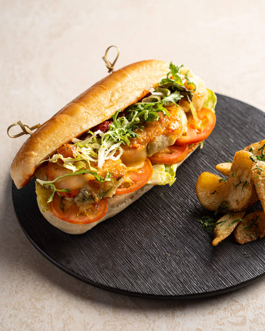 Smoked Cheese Pimento and Fried Avocado Panini