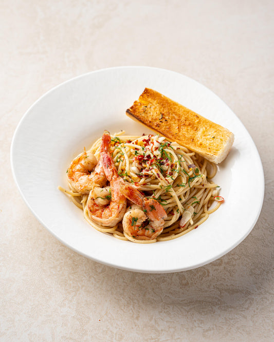 Garlic Prawn Spaghetti